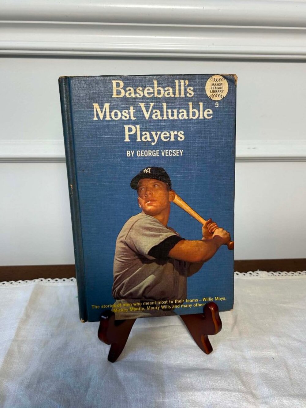 1st Edition 1966 Baseball's Most Valuable Players Hardcover Book - Mickey Mantle